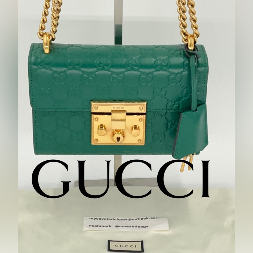 Gucci Padlock in Green with Gold Hardware Excellent Condition w/Dust Bag